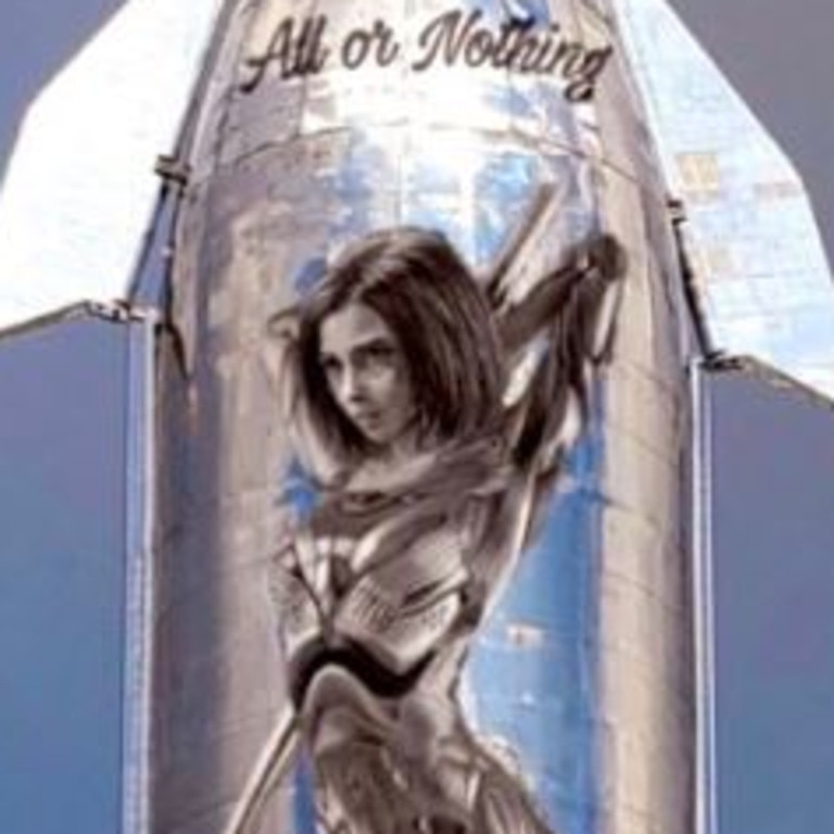 Elon Musk reveals SpaceX rocket with Alita: Battle Angel design |   — Australia's leading news site