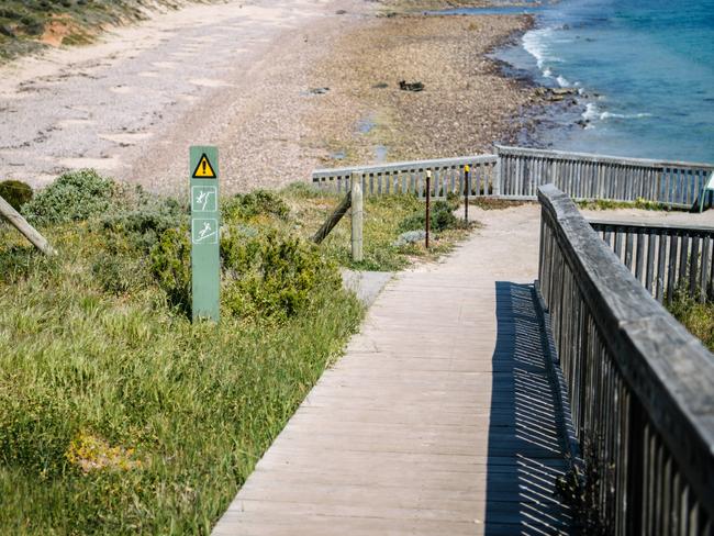 Hallett Cove Beach was once a hidden gem that has had a huge tourism boom. Picture: Morgan Sette