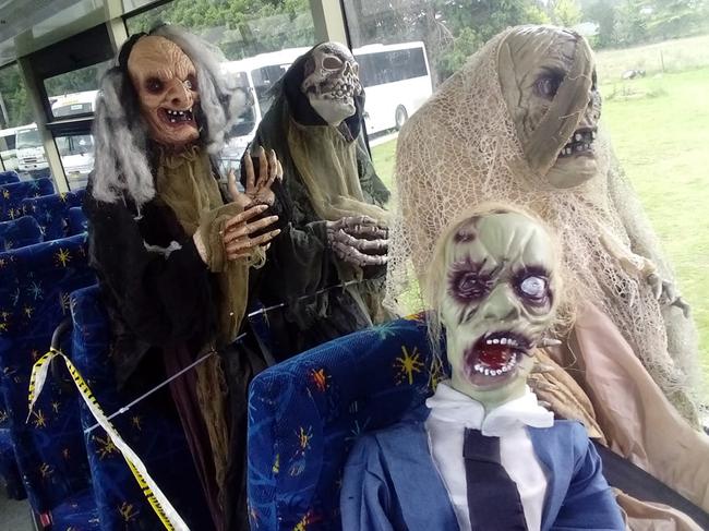 Spooky season extended to some buses around the state, sent in by reader Richards Gwilym.