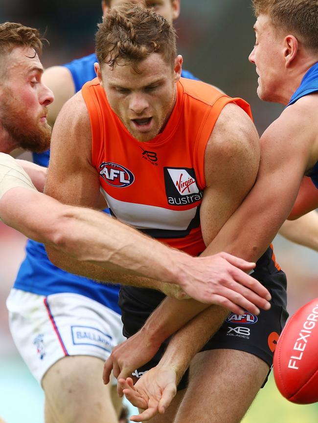 Heath Shaw in action for GWS.