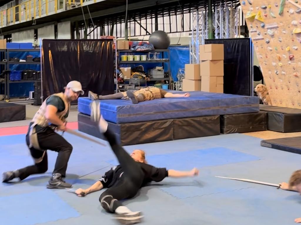 The stunt gym – where all the action (literally) happens. Picture: Supplied/Bronte Coy