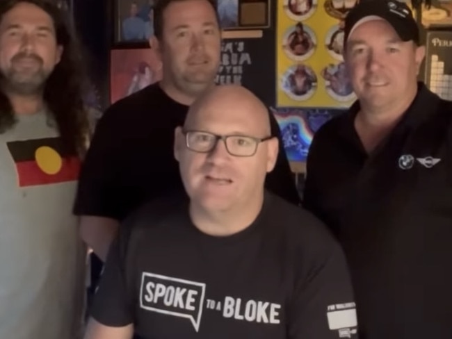 Dale Skinner (front) will lead Shepparton's inaugural "Walk for a Bloke" walk on March 22. Picture: Supplied