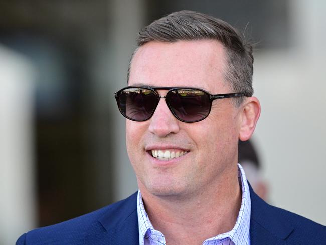 MELBOURNE, AUSTRALIA - OCTOBER 01: Trainer Tony Gollan is seen after Antino won Race 6, the Ladbrokes Sandown Stakes, during Melbourne Racing at Sandown Hillside on October 01, 2023 in Melbourne, Australia. (Photo by Vince Caligiuri/Getty Images)