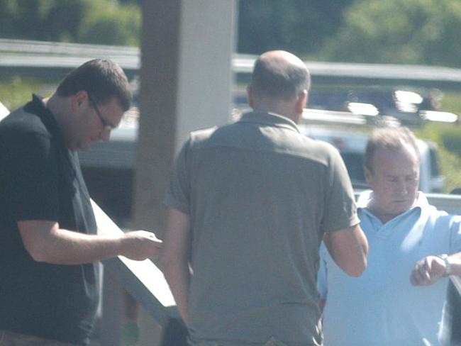 Police surveillance photograph of drug cartel leaders, from left, Ronald Haklander, Peter Dekker and James Kinch. Picture: Supplied