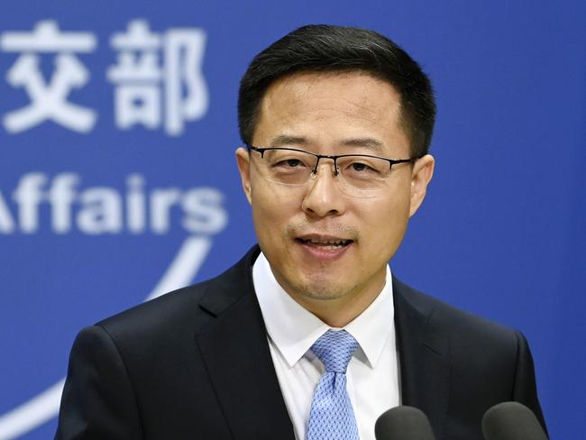 China’s Foreign Ministry spokesman Zhao Lijian. Picture: Getty