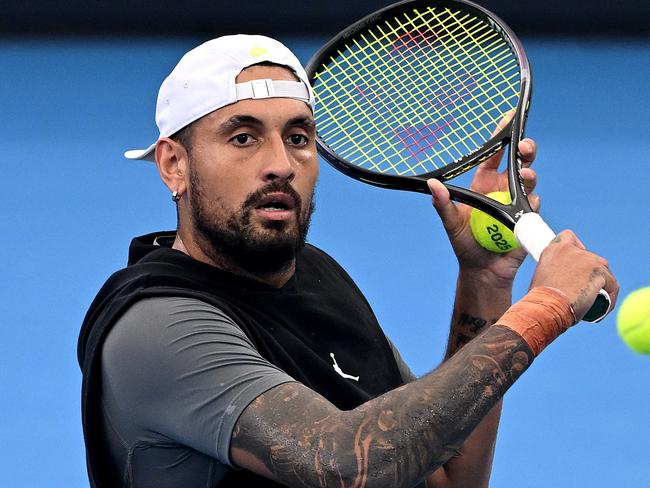 Nick Kyrgios says he won’t be silenced about Jannik Sinner who he claims is being disrespectful to tennis. Picture: Bradley Kanaris/Getty Images