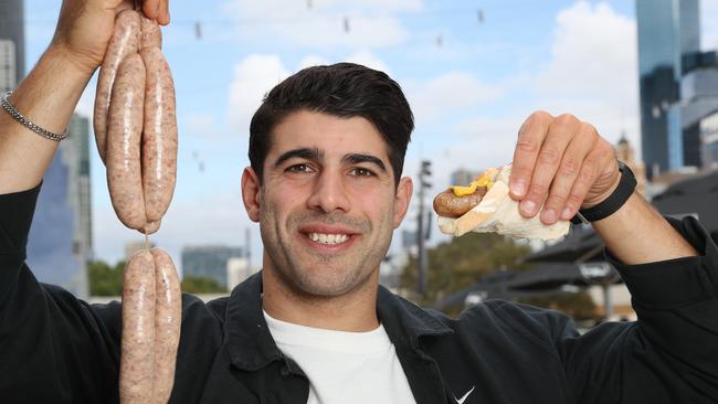 Christian Petracca can push forward and kick plenty of snags. Picture: David Crosling