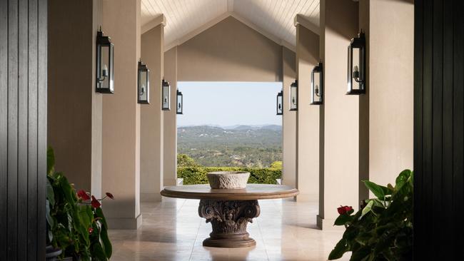 The view of the property stretches through the Noosa Hinterlands and out to the Pacific Ocean.