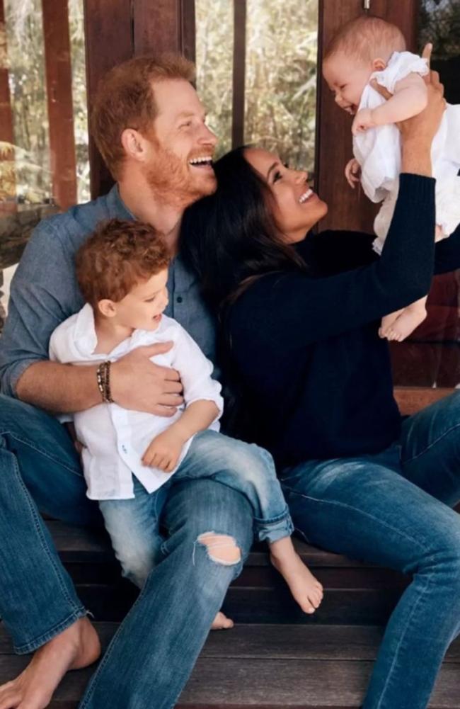 Prince Harry and Meghan Markle with Archie and Lilibet. Picture: Alexi Lubomirski/Handout/The Duke and Duchess of Sussex