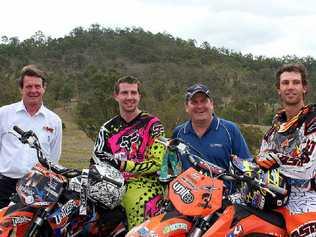 Lindsay Granger, Steve Sommerfeld, Phil Reeves and Matt Schubring look forward to the opening of the Queensland Moto Park at Wyaralong. . Picture: Contributed