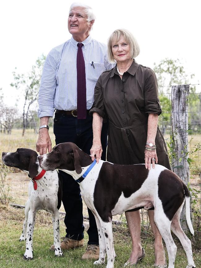 Bob Katter with his wife Susie at their Charters Towers home. Photo: Cameron Laird