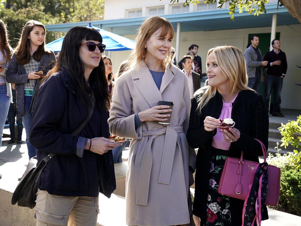 A scene from season two featuring Nicole Kidman, Reese Witherspoon and Shailene Woodley. Picture: Jennifer Clasen/HBO