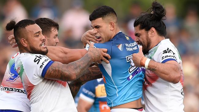 David Fifita made his debut for the Titans against the Warriors last weekend. Picture: Getty Images