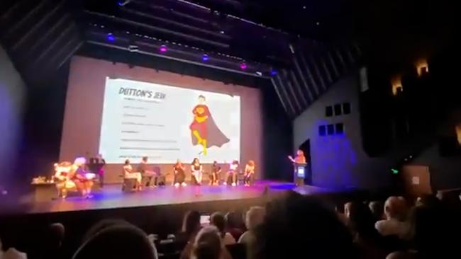 Footage from a QUT event showed Sarah Schwartz, who leads the controversial left-wing Jewish Council of Australia, speaking about “Dutton’s Jew”, accusing the Opposition Leader Peter Dutton of politicising the Jewish community.