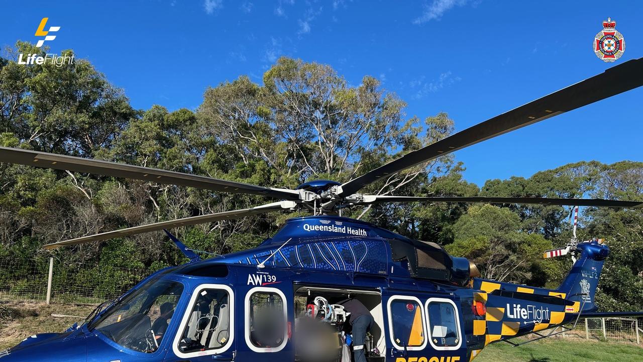 Man flown off K’gari with broken foot after water incident