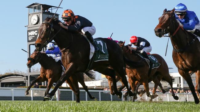 Jockey Daniel Stackhouse has won six races on Benedetta and is a chance to reunite with her in the Stradbroke Handicap. Picture: Racing Photos via Getty Images.