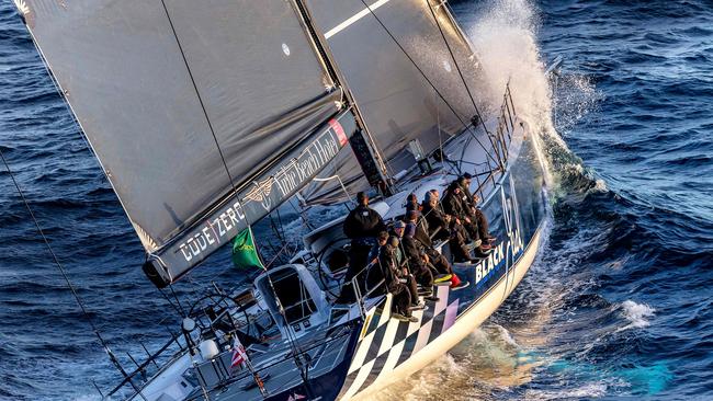 Black Jack heading towards Hobart. Pic: Andrea Francolini/Rolex/AFP.