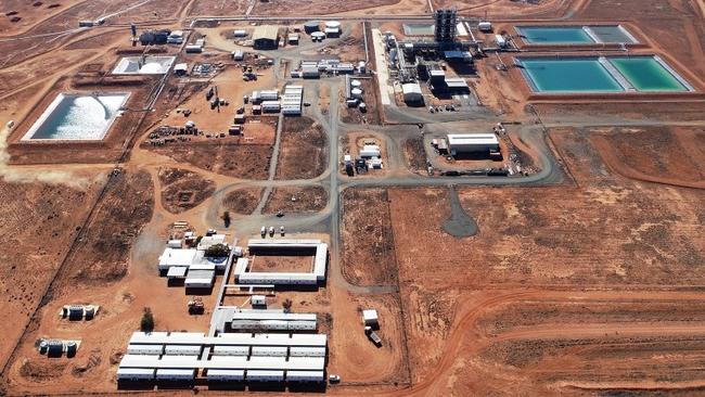 The Honeymoon uranium operations 80km northwest of Broken Hill.