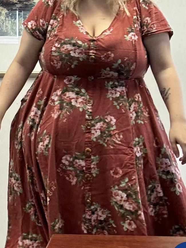 This was the dress she was told she wasn’t allowed to wear to work anymore. Picture: Instagram/@ItsSoLinz