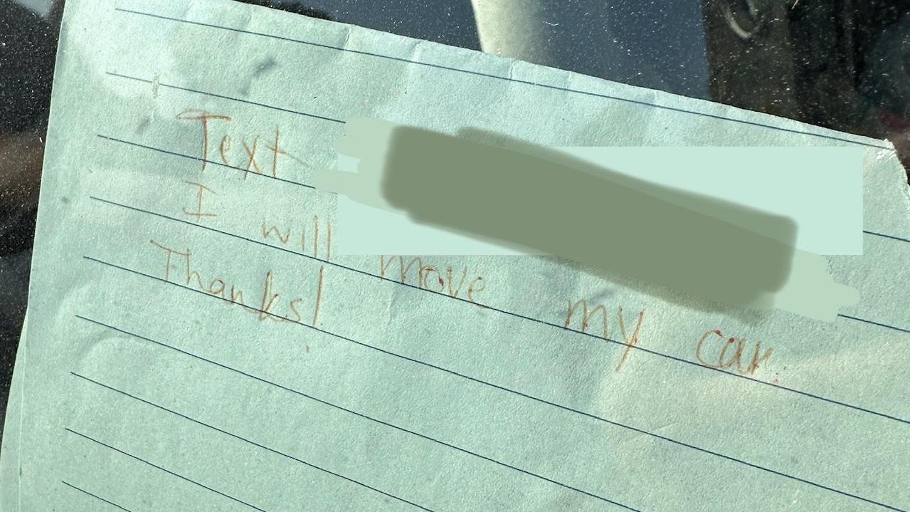 ‘Entitled’ note sparks anger among drivers