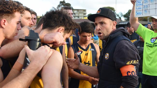 Hurstbridge coach Jarrod Tilley. Picture: Josie Hayden