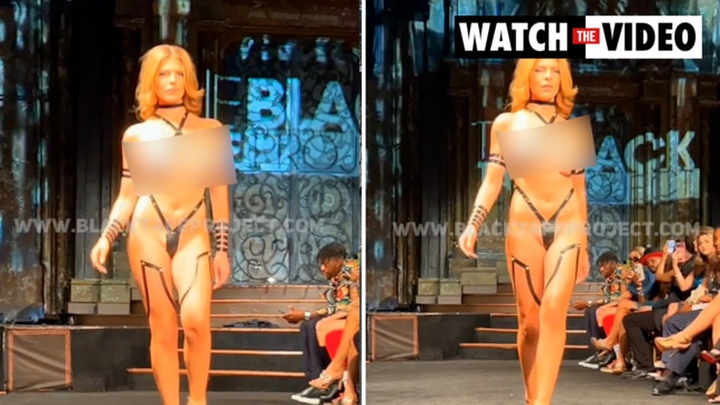 Ebony Runway Nudes - New York Fashion Week 2023: Black Tape Project's final duct tape bikini  show | news.com.au â€” Australia's leading news site