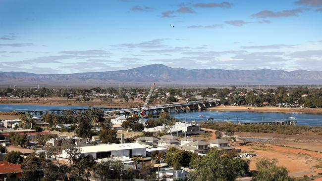 An aerial view of Port Augusta, where it’s cheaper to buy than rent. Picture Dean Martin