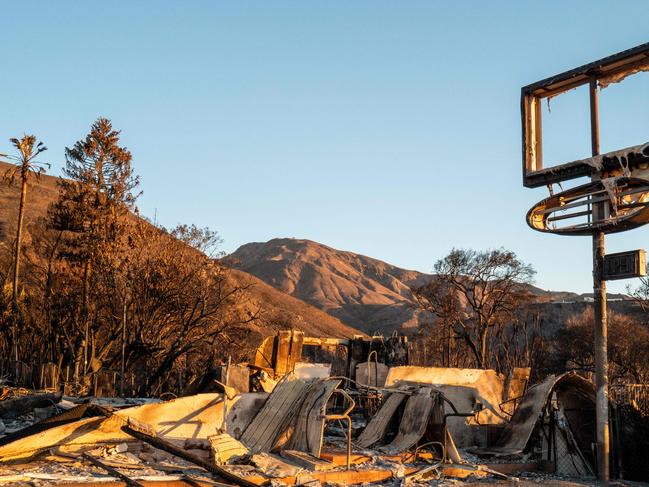 The remains of a restaurant destroyed by the Palisades wildfire in Malibu. Picture: Getty Images via AFP