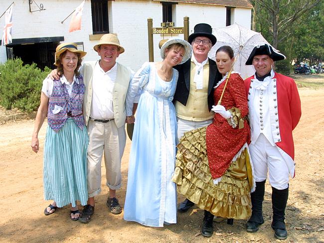 Staff at Old Sydney Town tourist theme park at Somersby, a day before it is to close down. Picture: Guy Wilmott