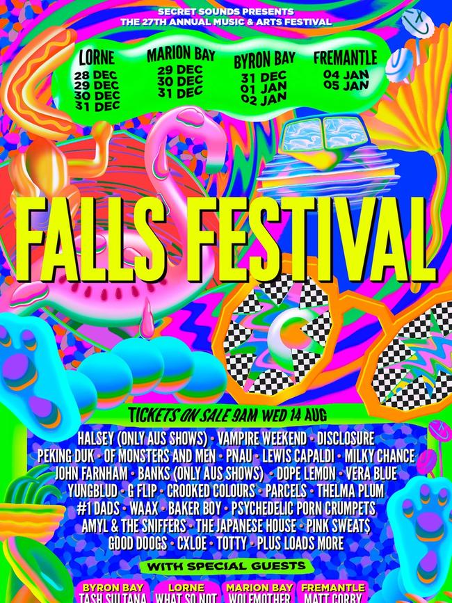 Falls Festival 2019/20 line-up.