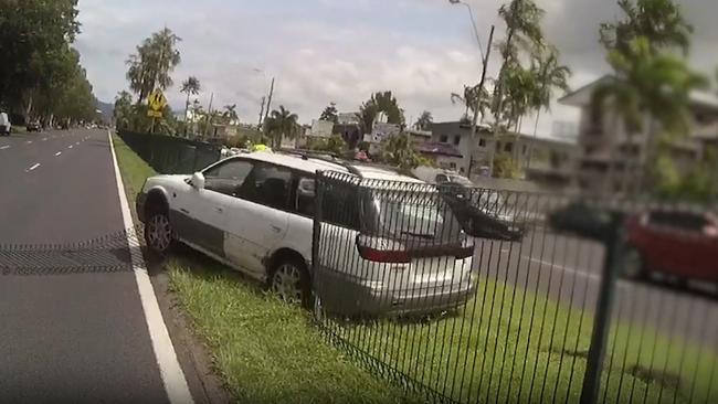 The early model Subaru Outback on Sheridan St, Cairns North. Picture: QPS