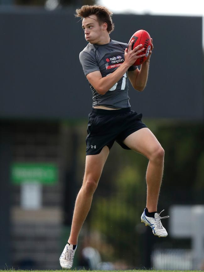 Matthew McLeod-Allison in action during the pre-draft training day.