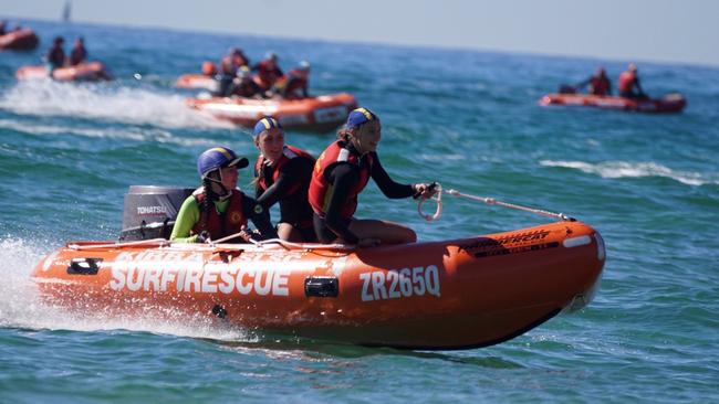 Bailie Nash and her crew at the Aussies in mid-July. Picture: Noel Clemson