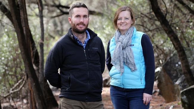 Daniel and Simone Hackett who are the proponents of a luxury camp on Halls Island in the Walls of Jerusalem. PICTURE CHRIS KIDD