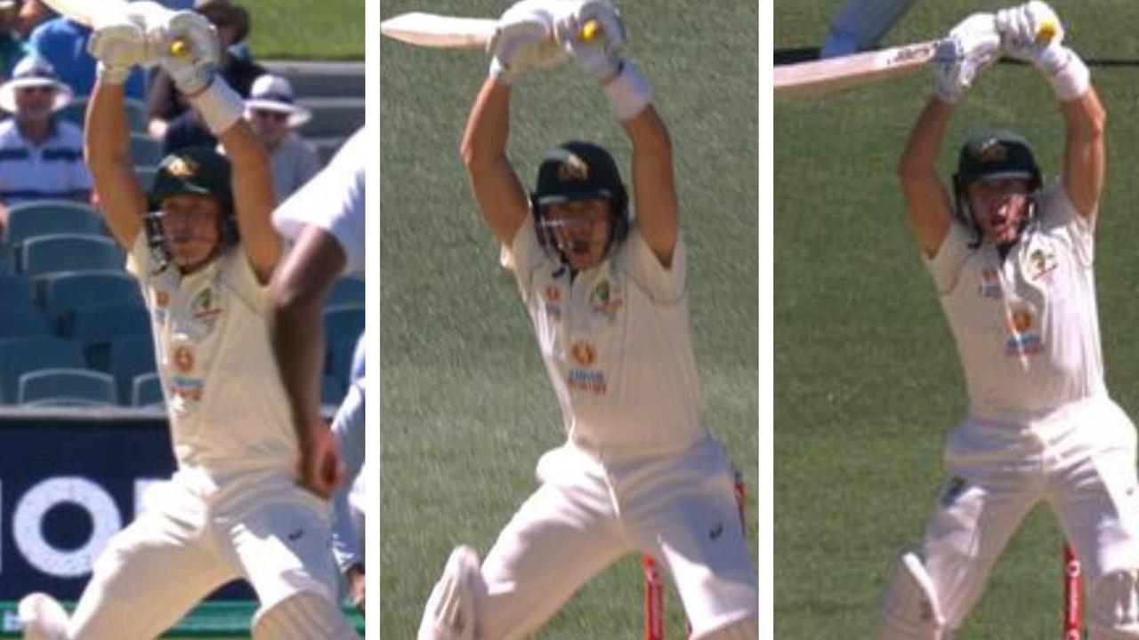 Marnus Labuschagne's unique leaving technique.