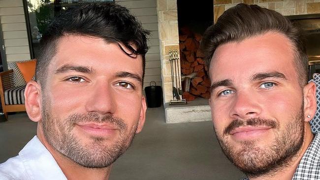 Luke Davies, left, and Jesse Baird were allegedly murdered at Mr Baird’s Sydney home. Picture: Instagram