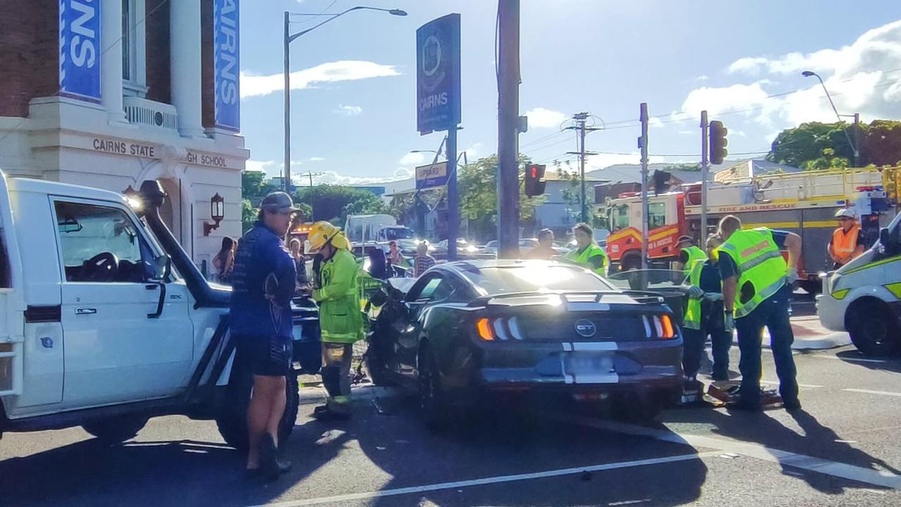 Today in Cairns Crash outside Cairns High School on Sheridan St