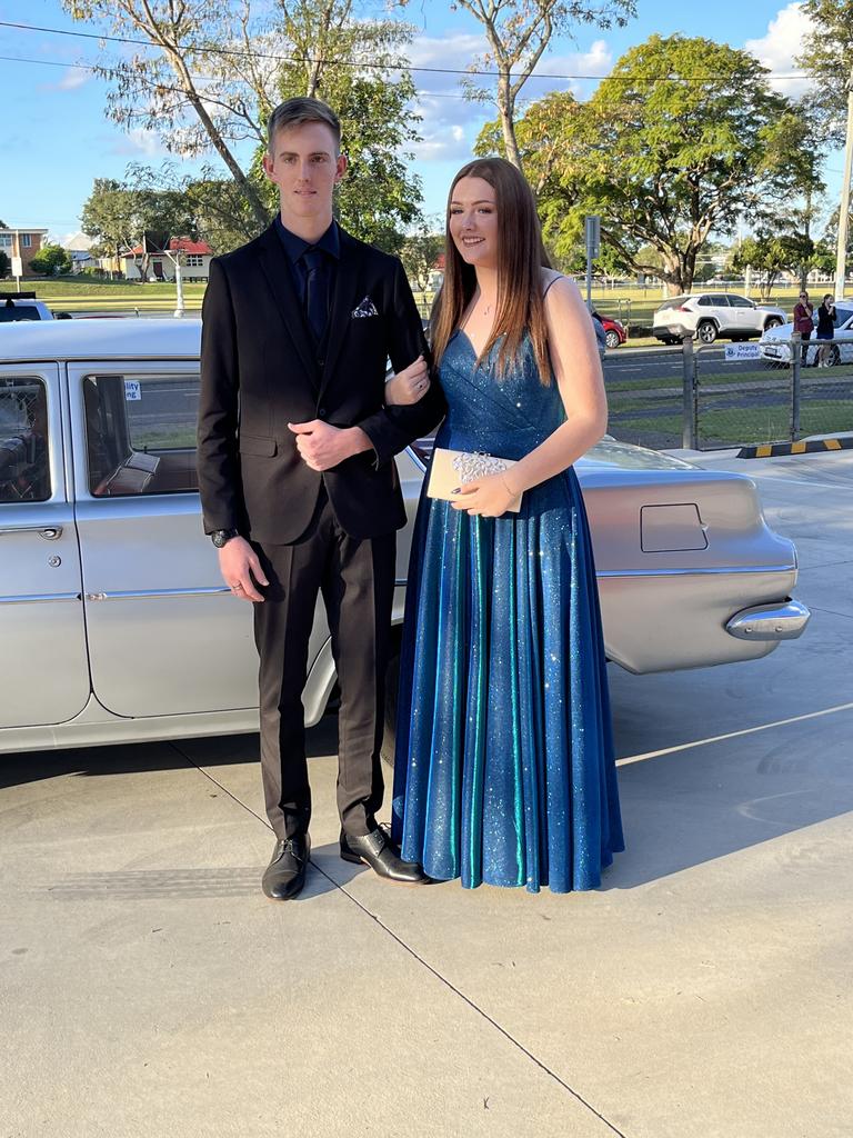 Shhanah Kirkbride and Jacob Harvey arrive at the formal.