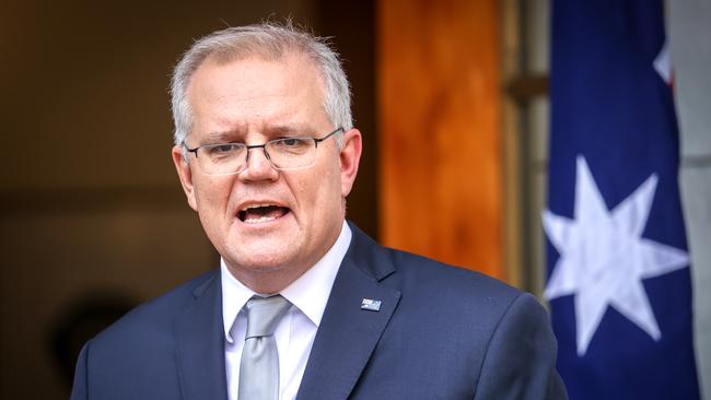 Australian Prime Minister Scott Morrison is pressing ahead despite disagreement. Picture: David Gray/Getty Images