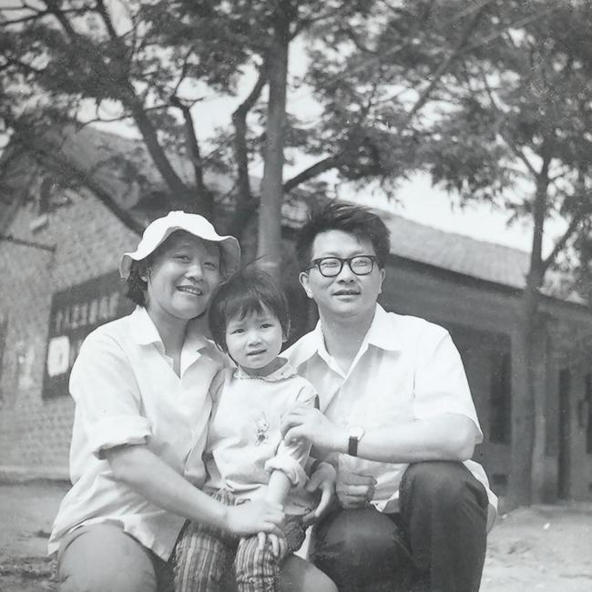 Humble but happy life … Cheng Lei aged three with her parents in Hunan, China. The family moved to Australia when she was ten.