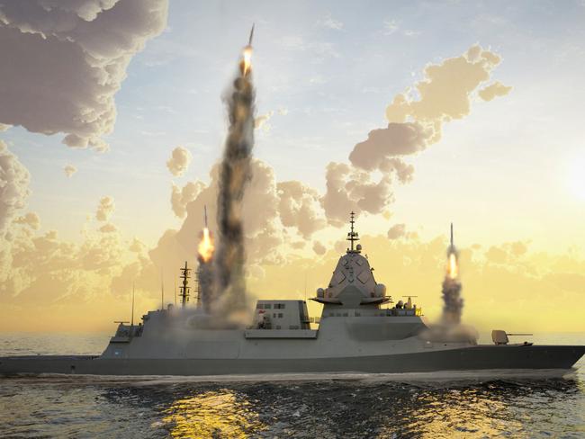 Evolved Hunter Class design for guided missile frigate. Supplied by BAE Systems Australia