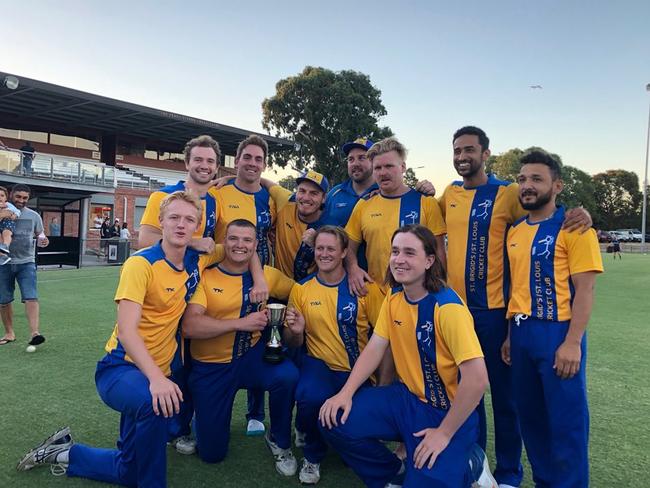 St Brigids St Louis premiership team after its DDCA T20 grand final win. Picture: Supplied