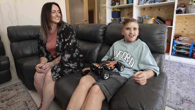 Finn who has a rare genetic disorder called Mowat-Wilson syndrome, autism, intellectual disabilities and epilepsy often attempts to escape his home in the middle of the night leaving his single mum constantly living in fear. Picture Brett Hartwig