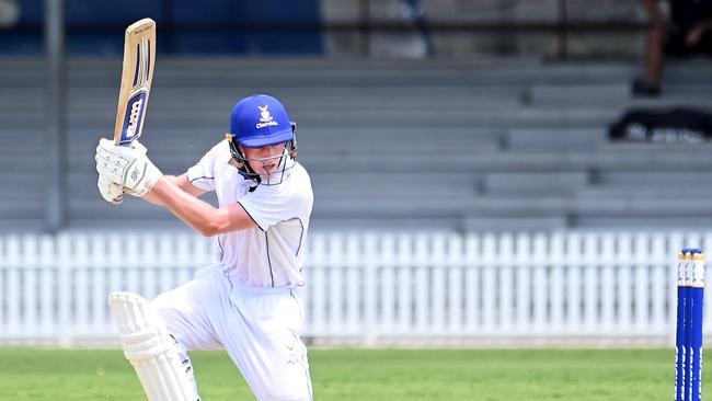 Churchie batsman Daniel Desmet scored 31 in round 1. Picture, John Gass