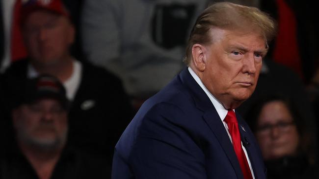 Donald Trump at a Fox News town hall event in Greenville, South Carolina. Picture: Getty Images.