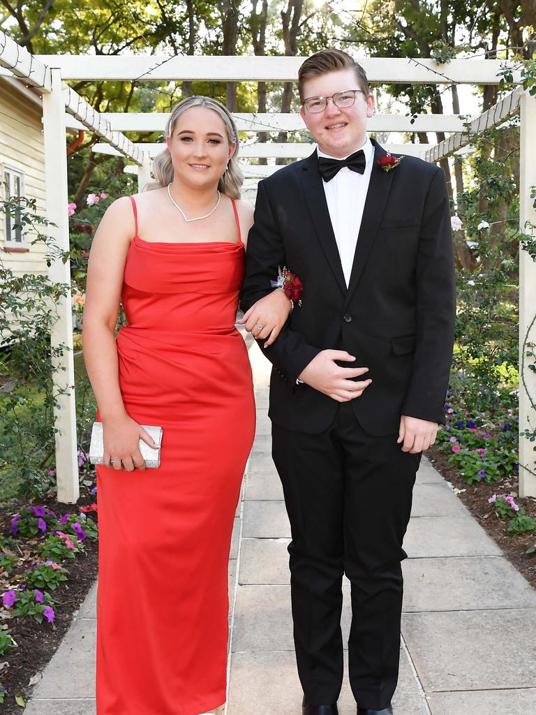 Bronte Pfingst and Mak Maclachlan at Glennie School Formal. Picture: Patrick Woods.