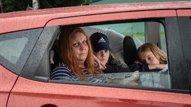 In March, Shikera Maher and her family were forced to live in their car after they were rejected from 270 rental applications. Picture: Brad Fleet