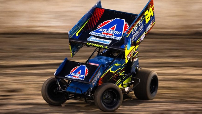 Tickford driver Cameron Waters drives the Sprintcar of Jamie O'Neill at Northline Speedway in Darwin last year. Photo by Daniel Kalisz/Getty Images