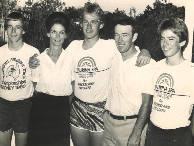 The Tucker family (from left) Russell, mum Edith, Kenrick, dad Reggie and Byron.