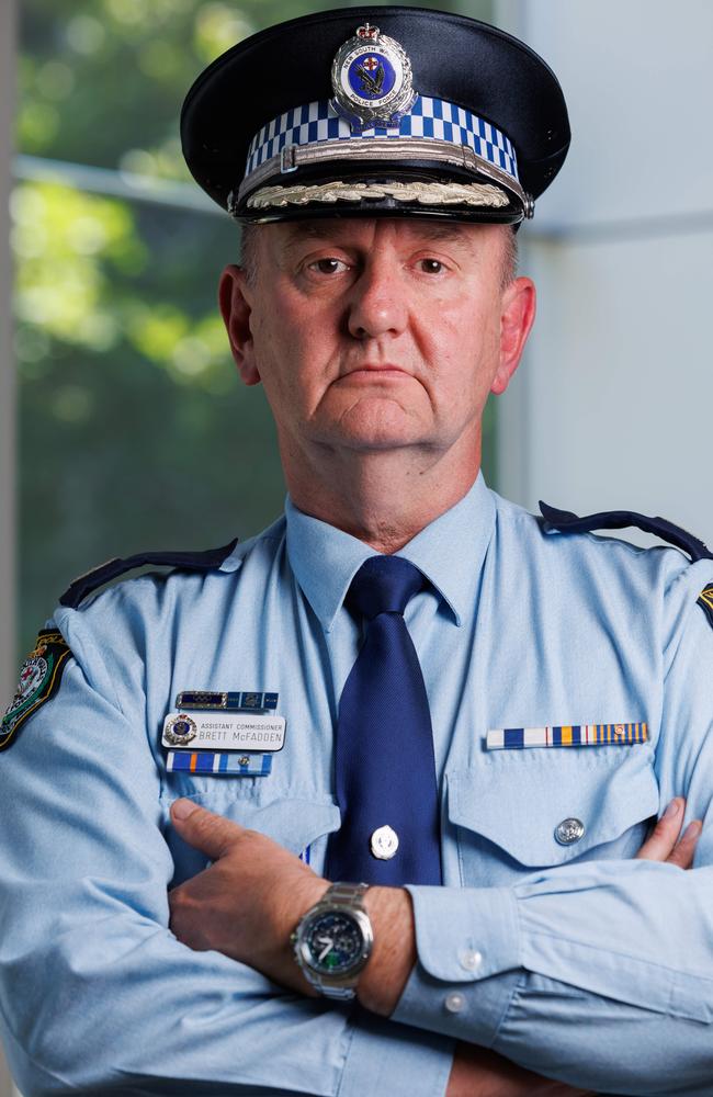 NSW Police Assistant Commissioner Brett McFadden. Picture: David Swift